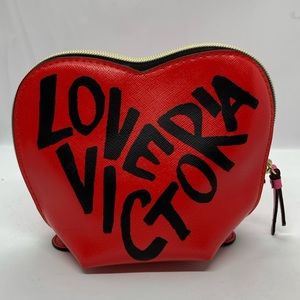 Love Victoria Heart Shaped Graffiti Cosmetic Bag